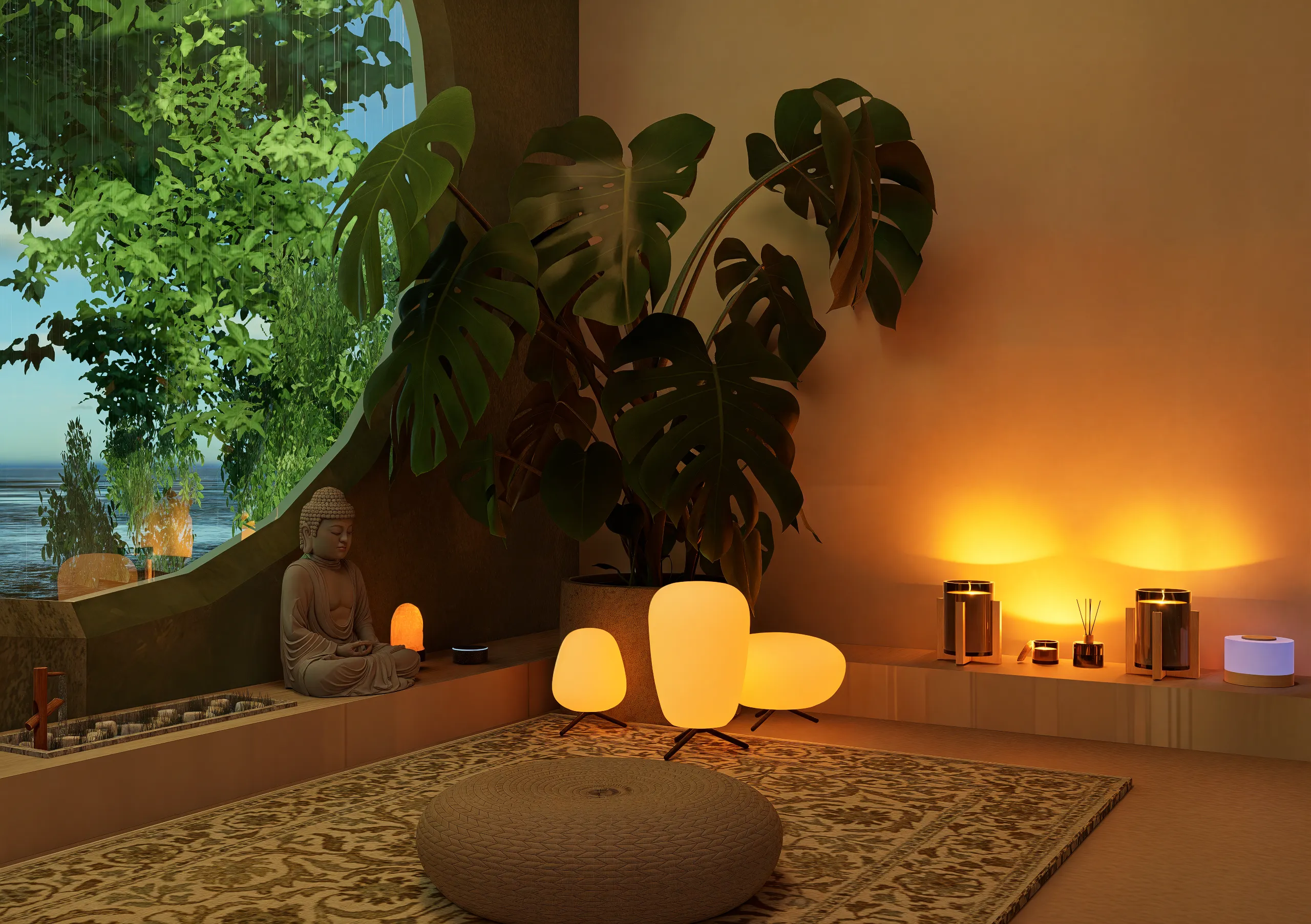 Cuarto de meditación zen